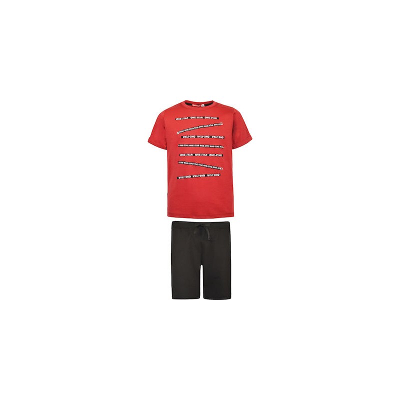 Energiers Σετ T-shirt με Βερμούδα 13-221048-0 Κόκκινο 2τμχ, 13-221048-0