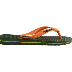 Havaianas BRASIL LOGO GREEN OLIVE/VIBRANT ORANGE 4110850-7670, 4110850-7670