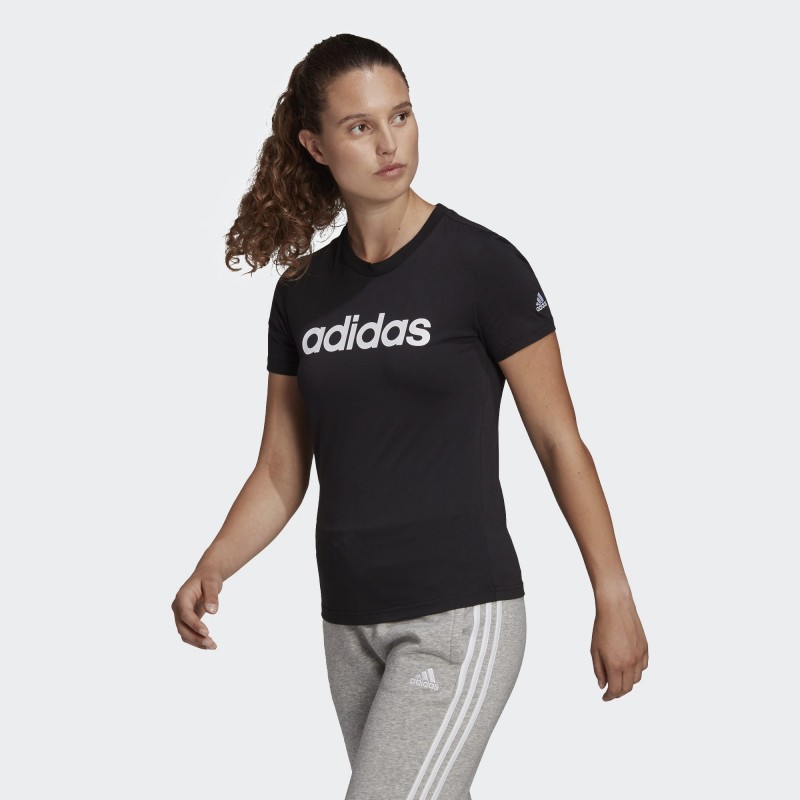 Adidas Essentials Linear Αθλητικό Γυναικείο T-shirt με Στάμπα Black GL0769, GL0769