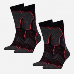 Hiking Socks HEAD black/red (2 pairs), 781001001-232