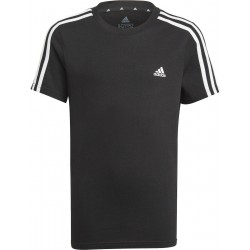 Adidas Παιδικό T-shirt  Μαύρο Essentials 3-Stripes Tee, GN3995