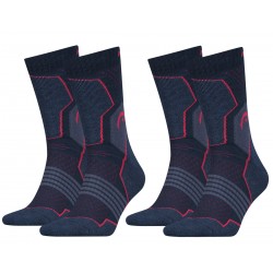Ορειβατικές Κάλτσες Σκι HEAD pink/blue (2 pairs), 781001001-303