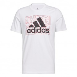 Adidas Performance DNA Badge Of Sport Αθλητικό Ανδρικό T-shirt Λευκό με Λογότυπο, HE4817