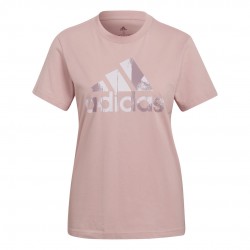 Adidas Essentials Logo Αθλητικό Γυναικείο T-shirt Mauve με Στάμπα, HA1224