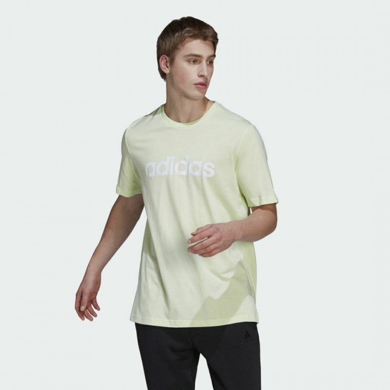 Adidas Essentials Ανδρικό T-shirt Almost Lime με Λογότυπο HE1825, HE1825