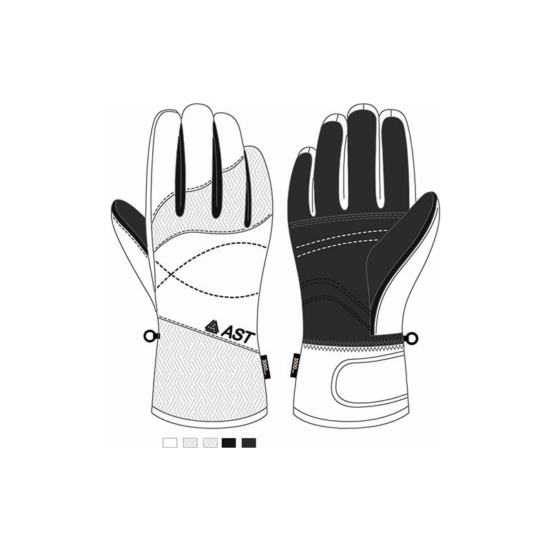 Woman's Ski Gloves AST white Z58C-EQ4, Z58C-EQ4