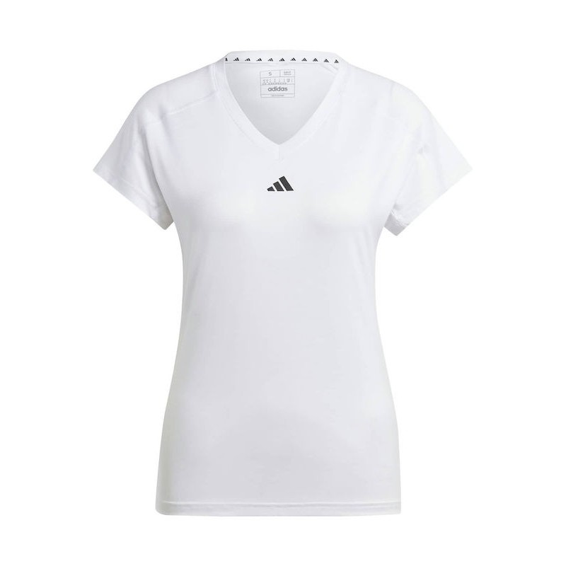 Adidas Γυναικείο Αθλητικό T-shirt Fast Drying με V Λαιμόκοψη Λευκό HR7878, HR7878