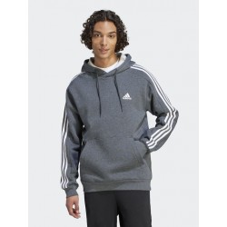 Adidas Essentials Ανδρικό Φούτερ με Κουκούλα και Τσέπες Dark Grey Heather IJ6475, IJ6475