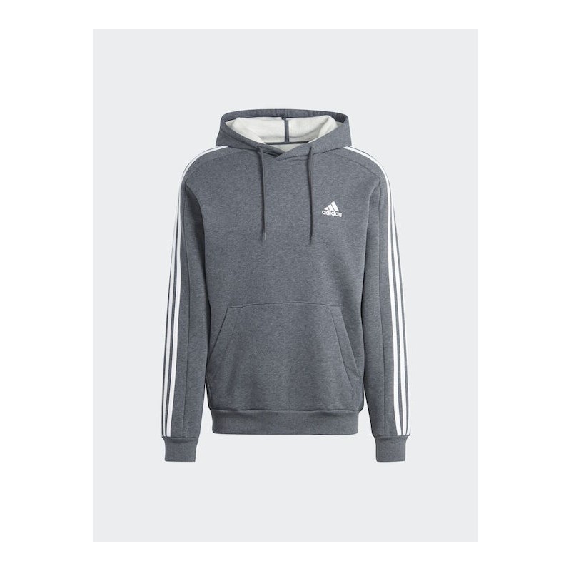 Adidas Essentials Ανδρικό Φούτερ με Κουκούλα και Τσέπες Dark Grey Heather IJ6475, IJ6475