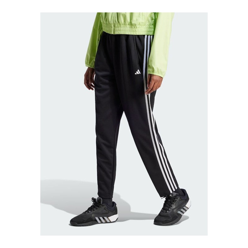 Adidas Train Essentials 3-stripes Παντελόνι Φόρμας με Λάστιχο Μαύρο, HZ5646