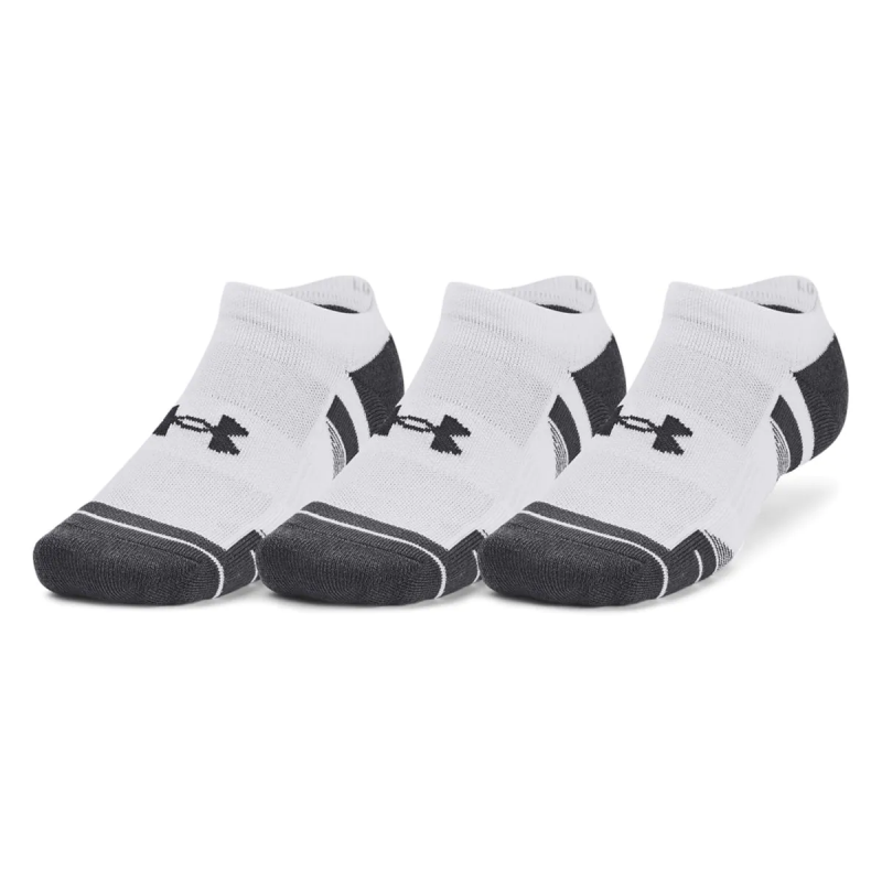 Under Armour Performance Tech No Show Socks x 3 white, 1379503-100