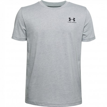 Boys' Under Armour Sportstyle Left Chest Short Sleeve grey